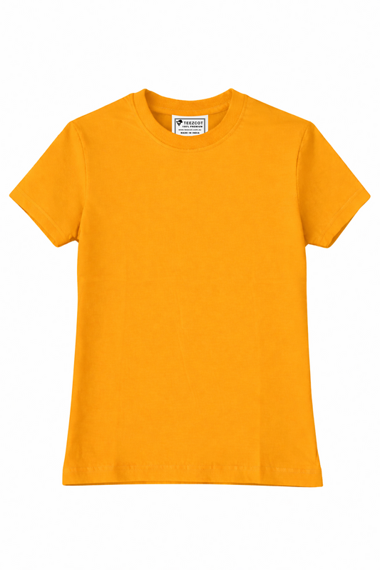 COTTON T-SHIRT MUSTARD YELLOW